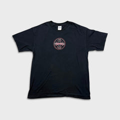 Vintage Y2K West Coast Choppers T Shirt Mens Large Black Double Side Cross Biker Tee