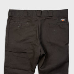 Dickies 874 Pants Mens 38x27 Brown Original Fit Workwear Taper Leg Chino Trouser