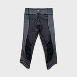 Lululemon Wunder Under Crop *Sashiko Womens Size 6 Black Yoga Leggings