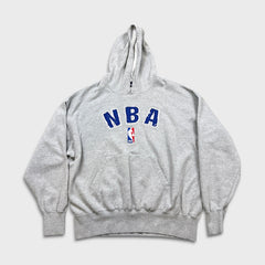 Vintage NBA Hoodie Mens 2XL Gray Basketball Sportswear Y2K Hooded Sweatshirt Pullover