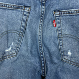 Levi's 512 Jeans Mens 30x30 Blue Slim Taper Medium Wash Distress Stretch Denim Pants