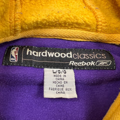 Vintage Y2K Reebok Los Angeles Lakers Hoodie Mens Large Purple NBA Hardwood Classics