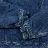 Vintage 90s Lee Storm Rider Denim Jacket Mens Large Blue Blanket Lined USA Trucker Western