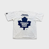 Vintage 90s Starter Toronto Maple Leafs T Shirt Mens Medium Gray NHL Hockey Tee