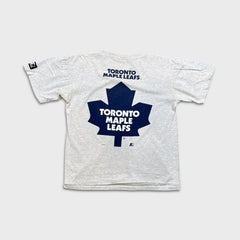 Vintage 90s Starter Toronto Maple Leafs T Shirt Mens Medium Gray NHL Hockey Tee