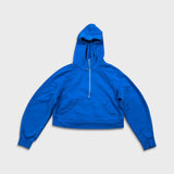 Lululemon Scuba Oversized 1/2 Zip Hoodie Womens XS Blue Hooded Sweater