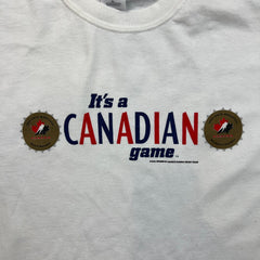 Vintage Y2K Molson Canadian Team Canada T Shirt Mens XL White NHL Hockey Tee