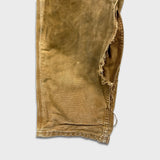 Carhartt Pants Mens 34x32 Beige Carpenter Thrashed Workwear Hammer Loop Canvas