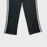 Adidas Track Pants Mens Small Black 3 Stripes Spell Out Training Athletic Jogger