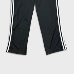 Adidas Track Pants Mens Small Black 3 Stripes Spell Out Training Athletic Jogger