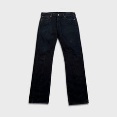 Levi's 501 Jeans Mens 36x36 Black Original Straight Leg Dark Wash Denim Pants
