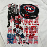 Vintage 2009 Montreal Canadiens T Shirt Mens XL White NHL Hockey Habs 100 Years