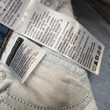 Levi's Wedgie Straight Jeans Womens 26x28 Blue Distressed Light Wash Denim Pants