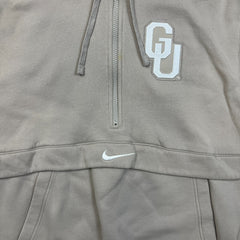 Nike Sportswear Georgetown Hoyas Hoodie Mens Large Beige 1/2 Zip University NCAA