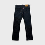 Levi's 510 Skinny Jeans Mens 32x28 Black Dark Wash Stretch Mid Rise Tapered Leg Denim Pants