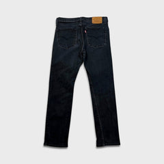 Levi's 510 Skinny Jeans Mens 32x28 Black Dark Wash Stretch Mid Rise Tapered Leg Denim Pants