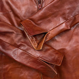 Vintage Y2K Danier Leather Jacket Womens Small Red Zip Front Wing Collar Coat