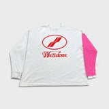 WE11DONE Shirt Mens Small White Spell Out Graphic Long Sleeve Tee