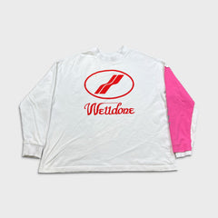 WE11DONE Shirt Mens Small White Spell Out Graphic Long Sleeve Tee