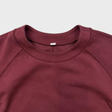 Lululemon AirWrap Modal Crew Womens Size 6 Red Cropped Sweatshirt Pullover