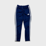 Adidas Track Pants Mens Small Blue Essentials 3 Stripe Training Athletic Jogger