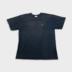 Vintage Nike Sportswear T Shirt Mens XL Black Swoosh Faded Y2K Short Sleeve Tee