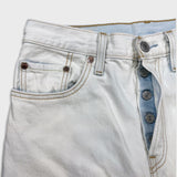 Levi's 501 Jeans Womens 27x26 White Original Fit Straight Light Wash Denim Pants