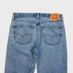 Levi's 516 Jeans Mens 36x34 Blue Slim Straight Leg Light Wash Denim Pants