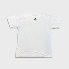 Vintage 90s Nike Toronto Maple Leafs T Shirt Mens Medium White Distressed NHL Tee