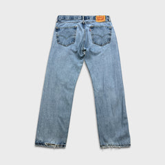 Levi's 505 Jeans Mens 34x30 Blue Regular Fit Straight Leg Light Wash Denim Pants