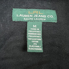 Lauren Ralph Lauren Jeans Denim Jacket Womens Medium Black Full Zip Trucker