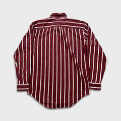 Vintage 90s Levi's Shirt Mens Small Red Striped Western Chore Twill Long Sleeve