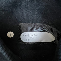 Lululemon Scuba Hoodie Womens Size 6 Black Full Zip Sports Hooded Sweater