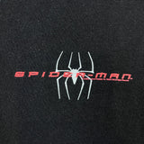 Vintage 2002 Spider-Man T Shirt Mens XL Black Marvel Movie Promo Graphic Tee