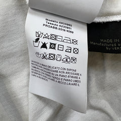 Versace T Shirt Mens Medium White Spell Out Medusa Logo Short Sleeve Tee