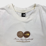Vintage 90s The North Face T Shirt Mens XL White Never Stop Exploring Globe Tee