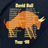 Vintage 1995 David Ball Tour T Shirt Mens Medium Black Giant Tee Jays USA Tee