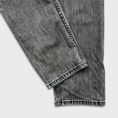 Levi's 502 Jeans Mens 34x30 Grey Regular Taper Fit Stretch Stone Wash Fade Denim Pants