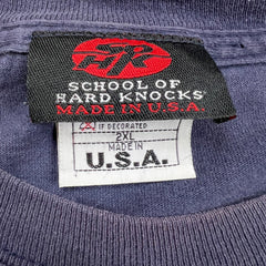 Vintage 90s School Of Hard Knocks Long Sleeve Tee Mens 2XL Blue USA Bulldog Shirt