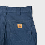 Carhartt Pants Mens 30x30 Blue Loose Fit Carpenter Workwear Hammer Loop Canvas