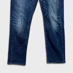 Levi's 502 Jeans Mens 34x32 Blue Regular Taper Fit Dark Wash Stretch Denim Pants