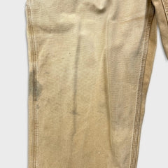 Carhartt B11 Pants Mens 44x30 Beige Loose Straight Duck Dungaree Fit Distressed