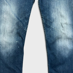 Levi's 505 Jeans Mens 30x28 Blue Regular Fit Straight Leg Dark Wash Denim Pants