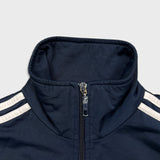 Vintage Y2K Adidas Sweatshirt Mens Medium Blue 3 Stripes Trefoil Full Zip Tracksuit Top