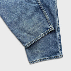Vintage 90s Guess USA Jeans Mens 36x29 Blue Taper Leg Baggy Light Wash Denim Pants