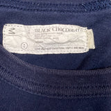 Black Chocoolate NYC T Shirt Mens Medium Blue Collegiate Arch Logo Tee