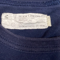 Black Chocoolate NYC T Shirt Mens Medium Blue Collegiate Arch Logo Tee