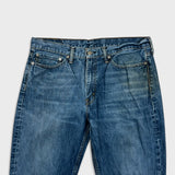 Levi's 514 Jeans Mens 36x30 Blue Slim Straight Fit Dark Wash Faded Denim Pants