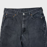 Levi's 550 Jeans Mens 36x28 Black Relaxed Fit Straight Leg Light Wash Baggy Denim Pants