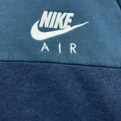 Nike Air Hoodie Mens Large Gray Swoosh Sportswear Full Zip Hooded Sweater